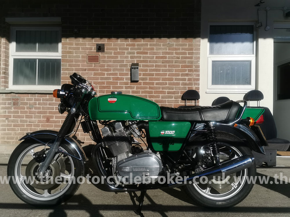 1975 Laverda Jota outside our place LHS