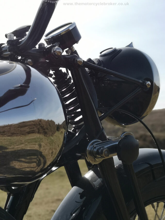 Brough Superior Front forks headlamp