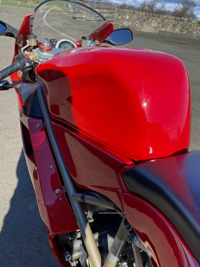 Ducati 916 SPS rear of petrol tank