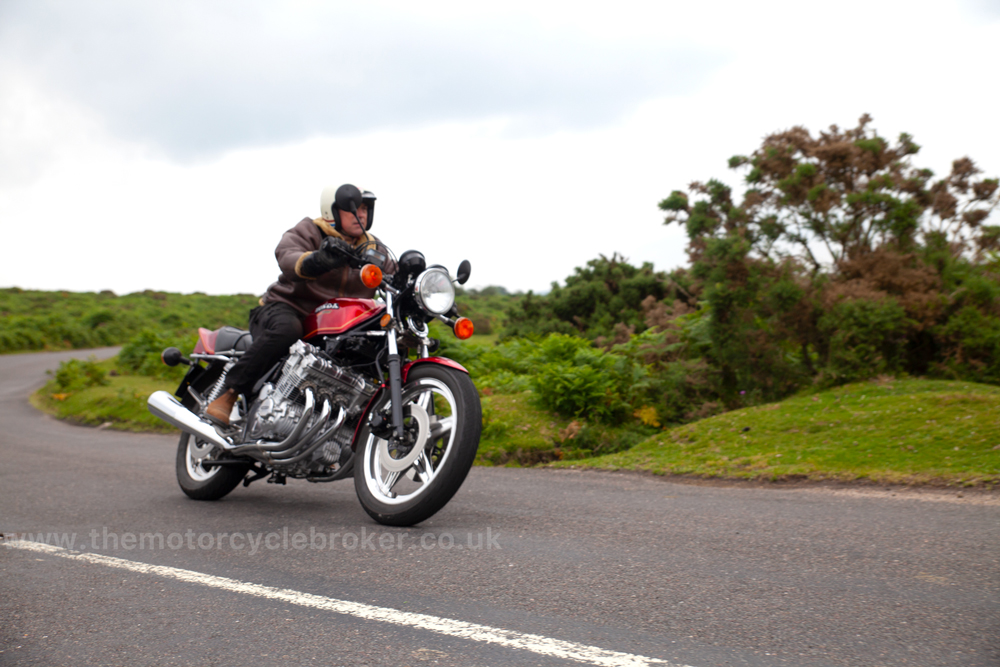 Honda CBX1000 coming out of a corner