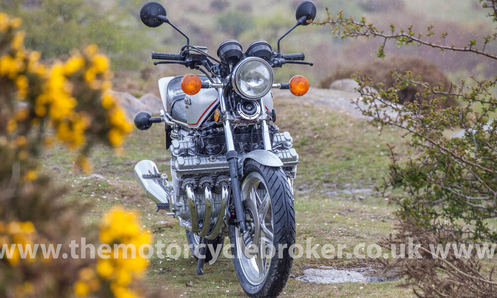 Silver Honda CBX1000 front