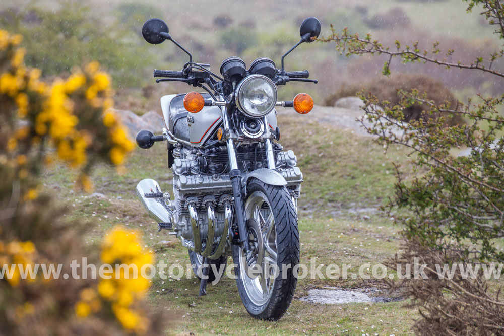 Silver Honda CBX1000 front