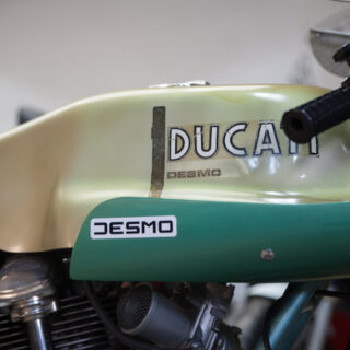 Unrestored Amelia Island 1974 Ducati 750SS green frame