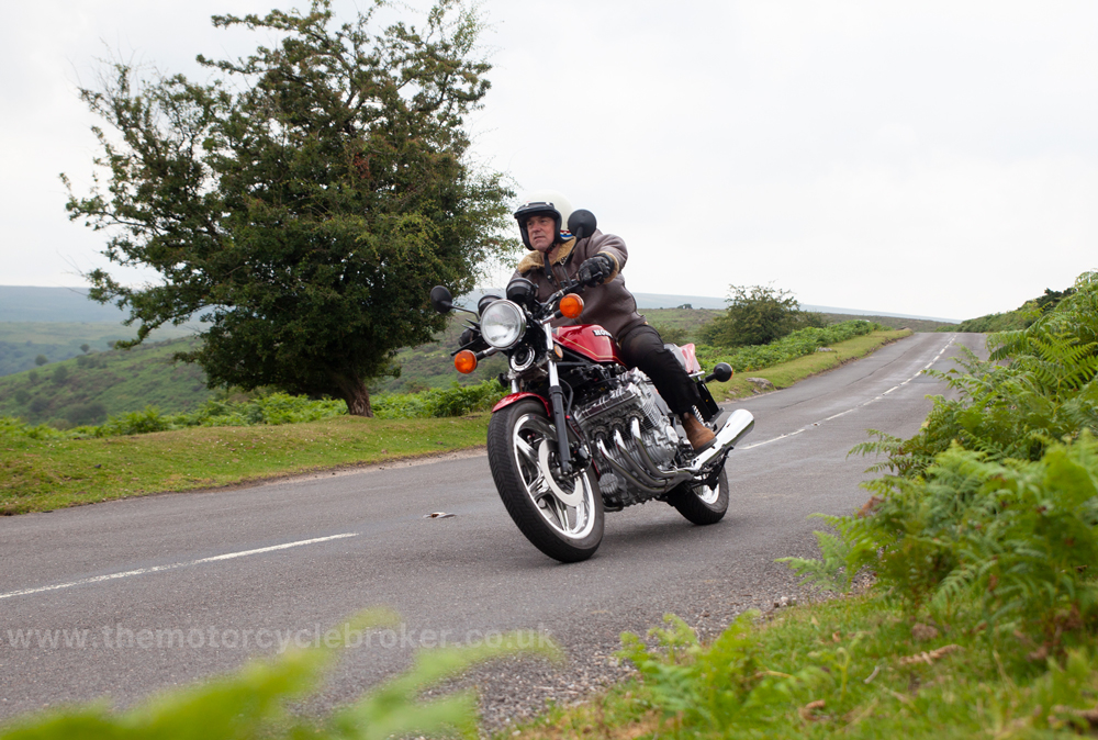 Red Honda CBX1000 LHS in corner